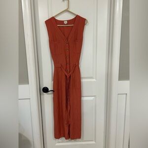 a new day Terracotta Button-Front Romper